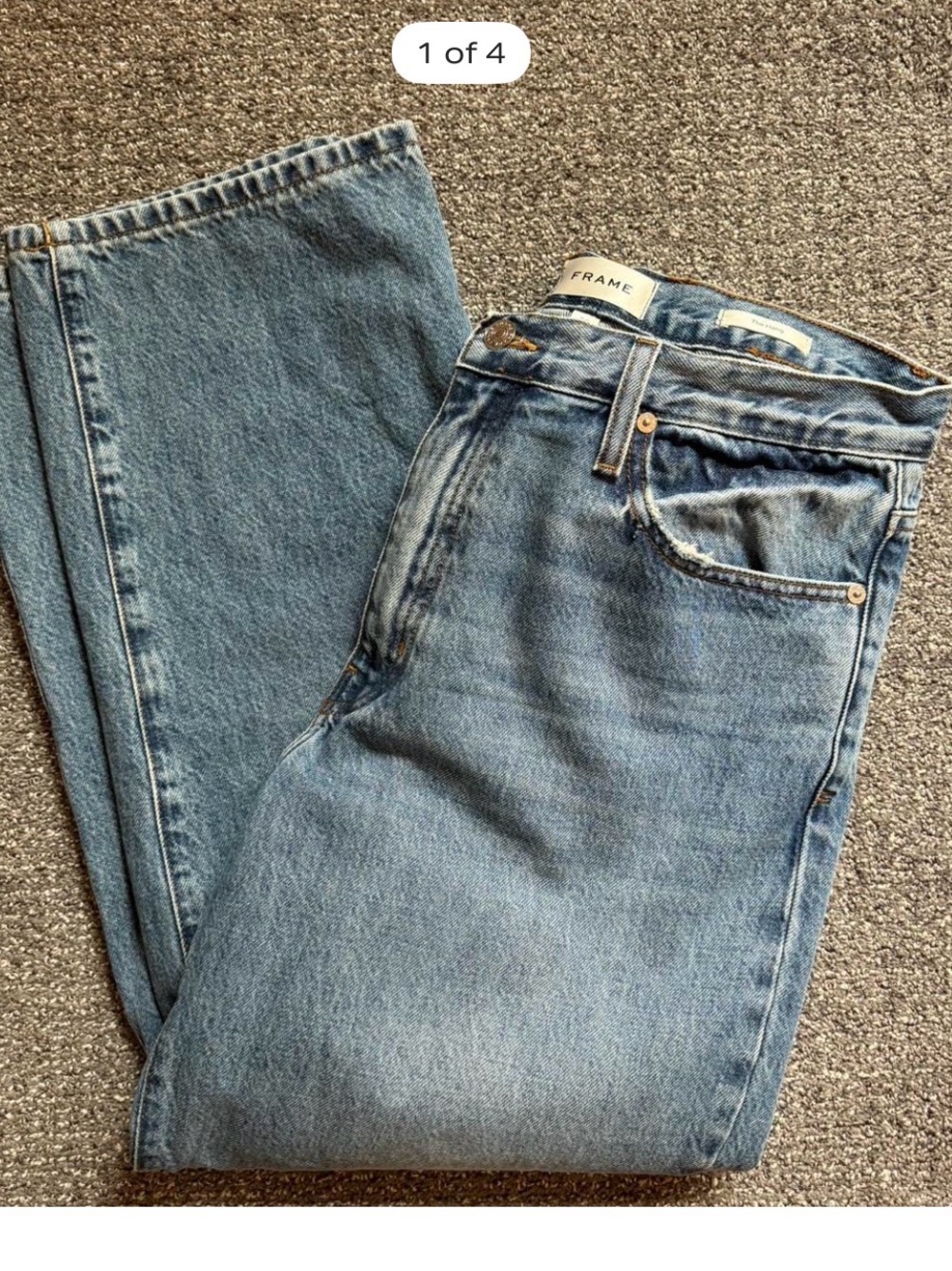 Frame Denim Light Blue The Hang Straight Jeans